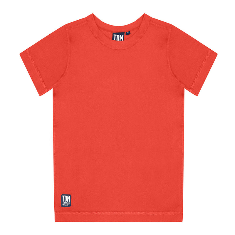 Boys Rash Vest | Solid Red Short Sleeve | Rashie – Tom and Teddy Australia