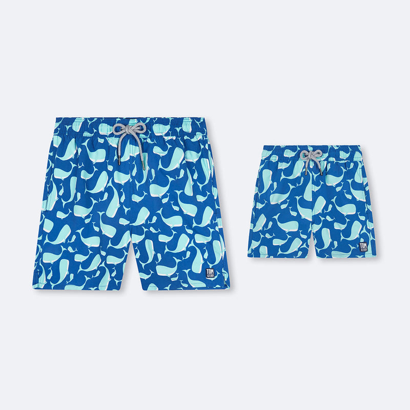 Navy & Aqua Whales Set