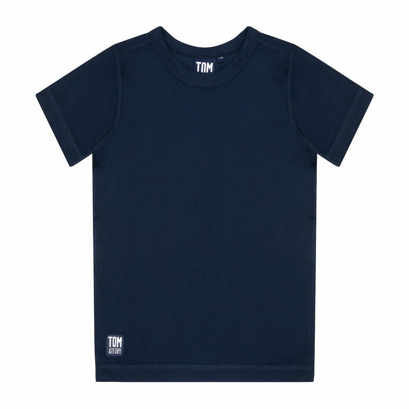 Solid Deep Blue Short Sleeve