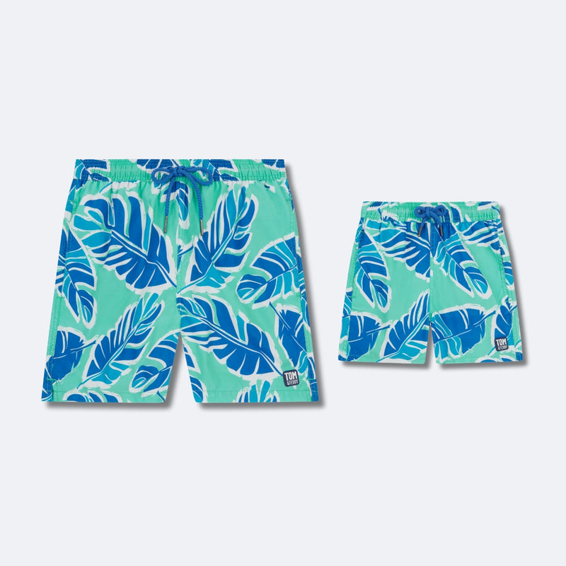 Green & Blue Banana Leaf Set