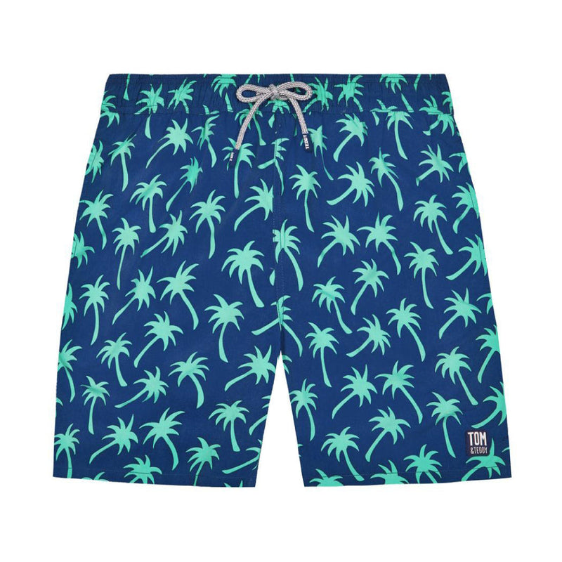 Navy & Spring Green Palms